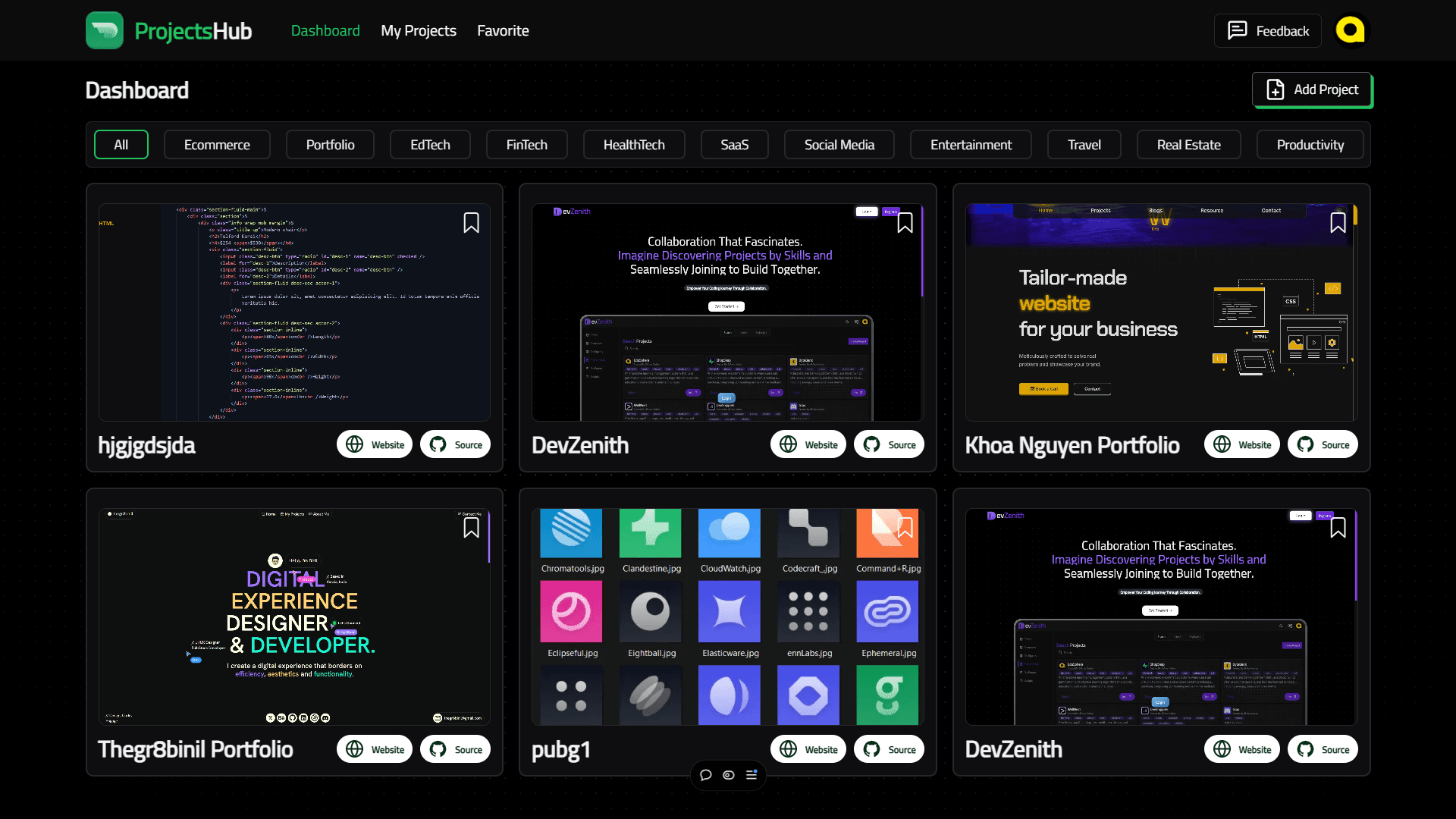 ProjectsHub preview 2